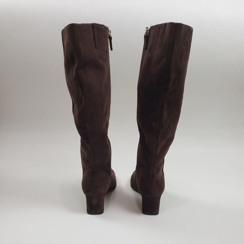 J.Crew Factory Sueded Snip-Toe Tall Boots Women's Size 9M Dark Walnut - Picture 6 of 16
